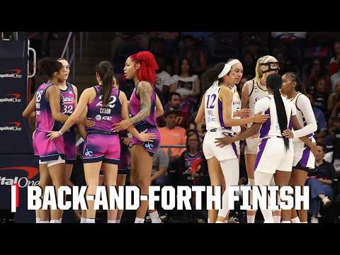 Close ending between Los Angeles Sparks and Washington Mystics 🍿 | WNBA on ESPN