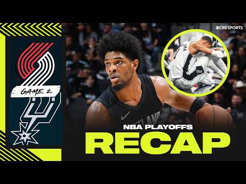 Trail Blazers take down Spurs in Game 2, Victor Wembanyama exits with concussion | 2026 NBA Playoffs