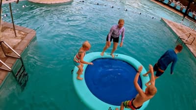 Our Floating Island ACOMUZI Water Hammock Inflatable Floating Dock