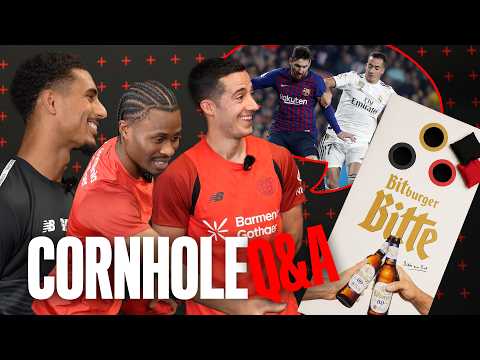 Sliding into Lucas Vazquez’s DMs?! 📩👀 | Bitburger Cornhole Q&A