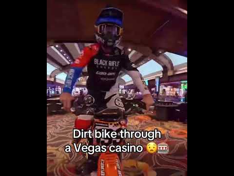 Travis Pastrana rode his dirt bike through a casino floor 🏍️ (via Travis Pastrana, Nitro Circus/TT)