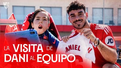 La emotiva visita de Daniel a la plantilla del Sevilla FC ​🤍​❤️​