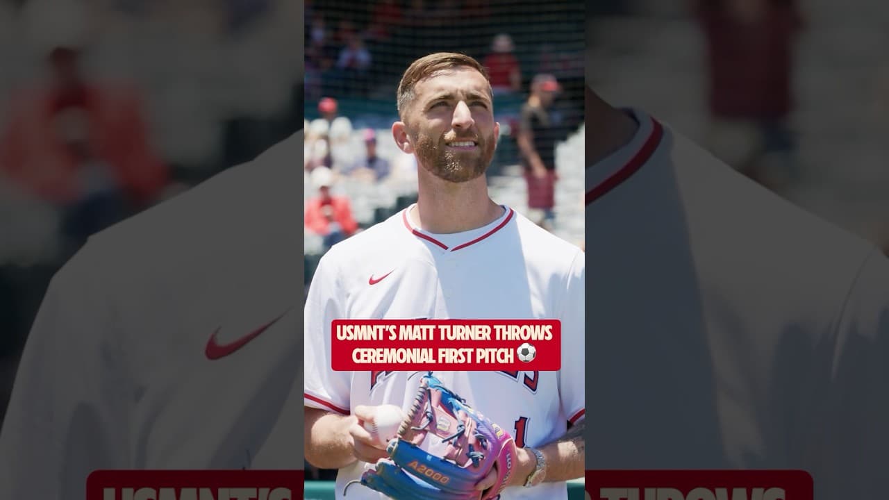 USMNT’s Matt Turner Throws First Pitch at Angel Stadium ⚽️
