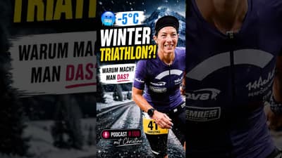 ❄️ Wintertriathlon erklärt in 10 Sekunden: 🏃 Laufen 🚵 Mountainbike im Schnee ⛷️ Langlaufen