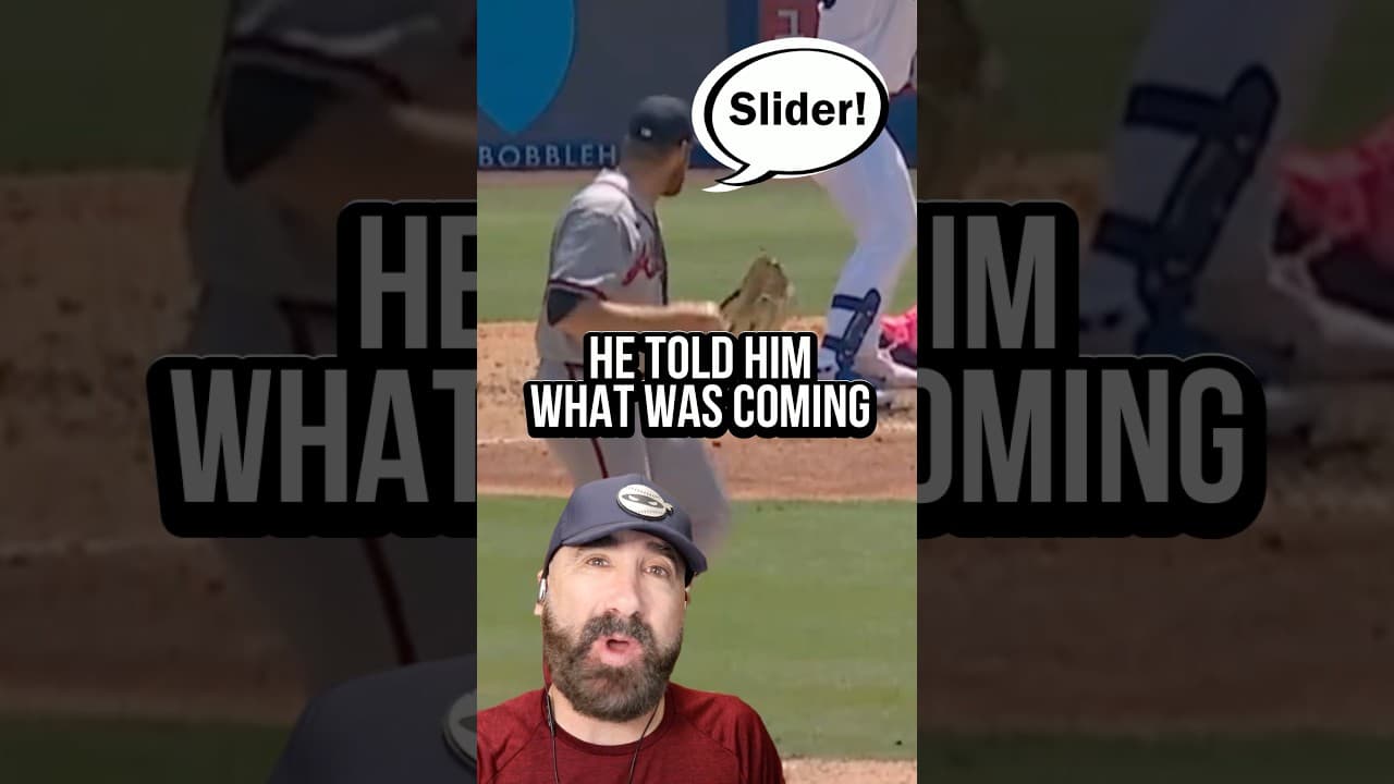 He told him what pitch was coming.And he still couldn’t hit it. #mlb #baseball