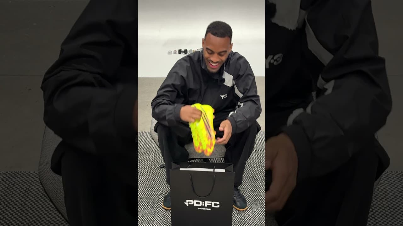 130 GRAMS 🤯 Gravenberch checks out the super-light F50 Hyperfast Evo ⚡️ #adidas #liverpoolfc
