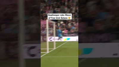 James Pantemis with a save of the year candidate on Messi 😱🧤
