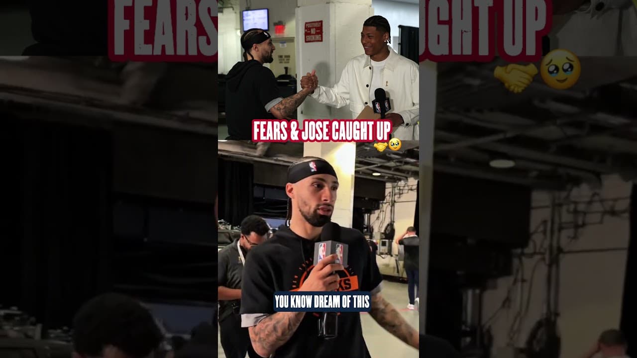 Jeremiah Fears interviews Jose Alvarado at NBA Finals #nba #pelicans