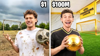 $1 vs $100,000,000 Football Field