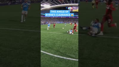 WHAT A CLEARANCE 💪 #soccer #mls #header #defender #clearance #replay