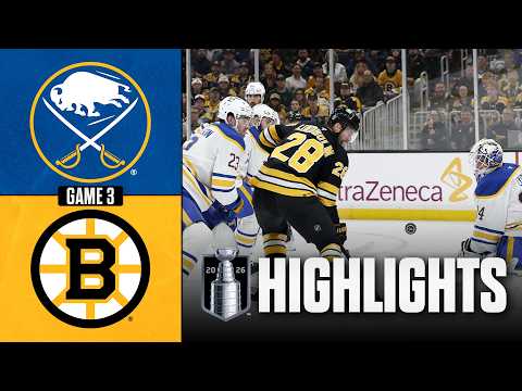 Sabres vs. Bruins | NHL Playoff Highlights | Game 3 | April 23, 2026