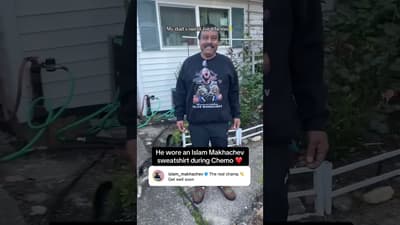 Islam Makhachev responded to this video of a fan with cancer 🤝 (via @alexisjustagirl/TT)