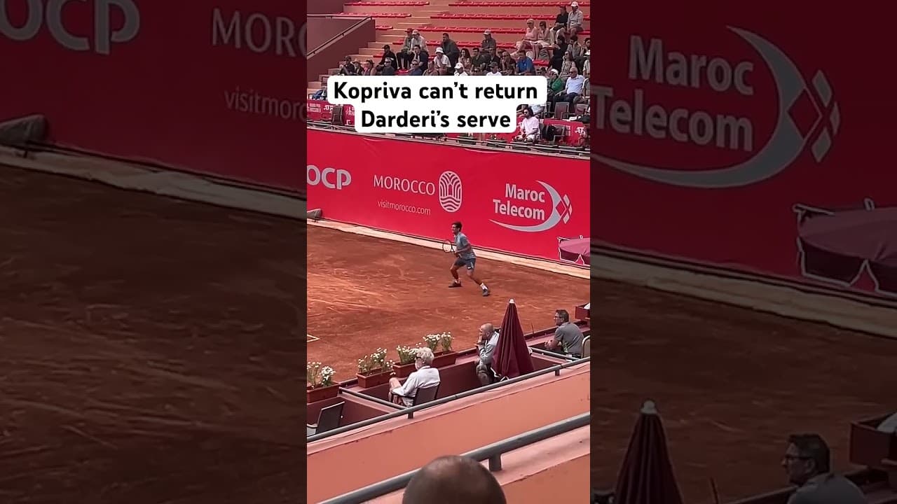 🎾 Kopriva return fails vs Darderi on the clay of Marrakech #atptour #tennis #tennisevent #livetennis