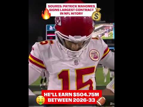 Chiefs add 2 years to Mahomes’ contract, tying him to KC through the 2033 season at a $504.75M value