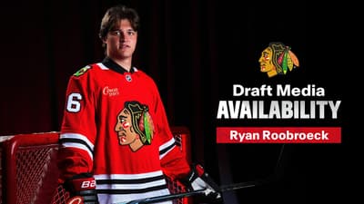 "It's an honor" Ryan Roobroeck Draft Media Availability | Chicago Blackhawks