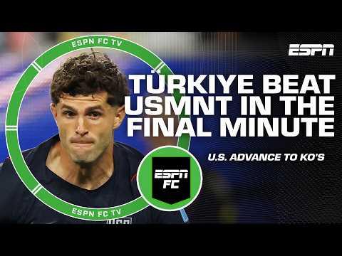 REACTION to Turkiye vs. USMNT 🚨 United States STUNNED in stoppage time as Pulisic returns | ESPN FC