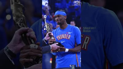 Back 2️⃣ Back 👏 SGA was presented with his Kia NBA MVP award pregame 🏆 #okcthunder