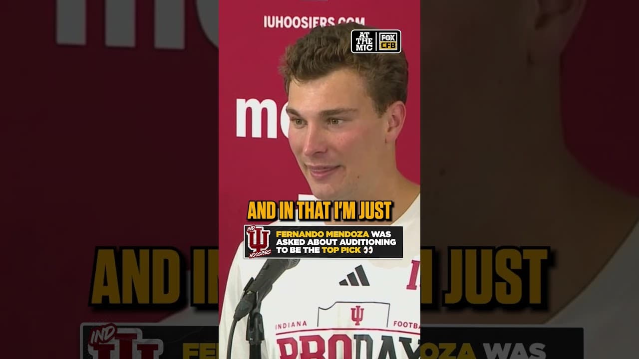 Fernando Mendoza speaks on his top-pick potential on Pro Day 👀 #CFB #NFL #NFLDraft #Indiana