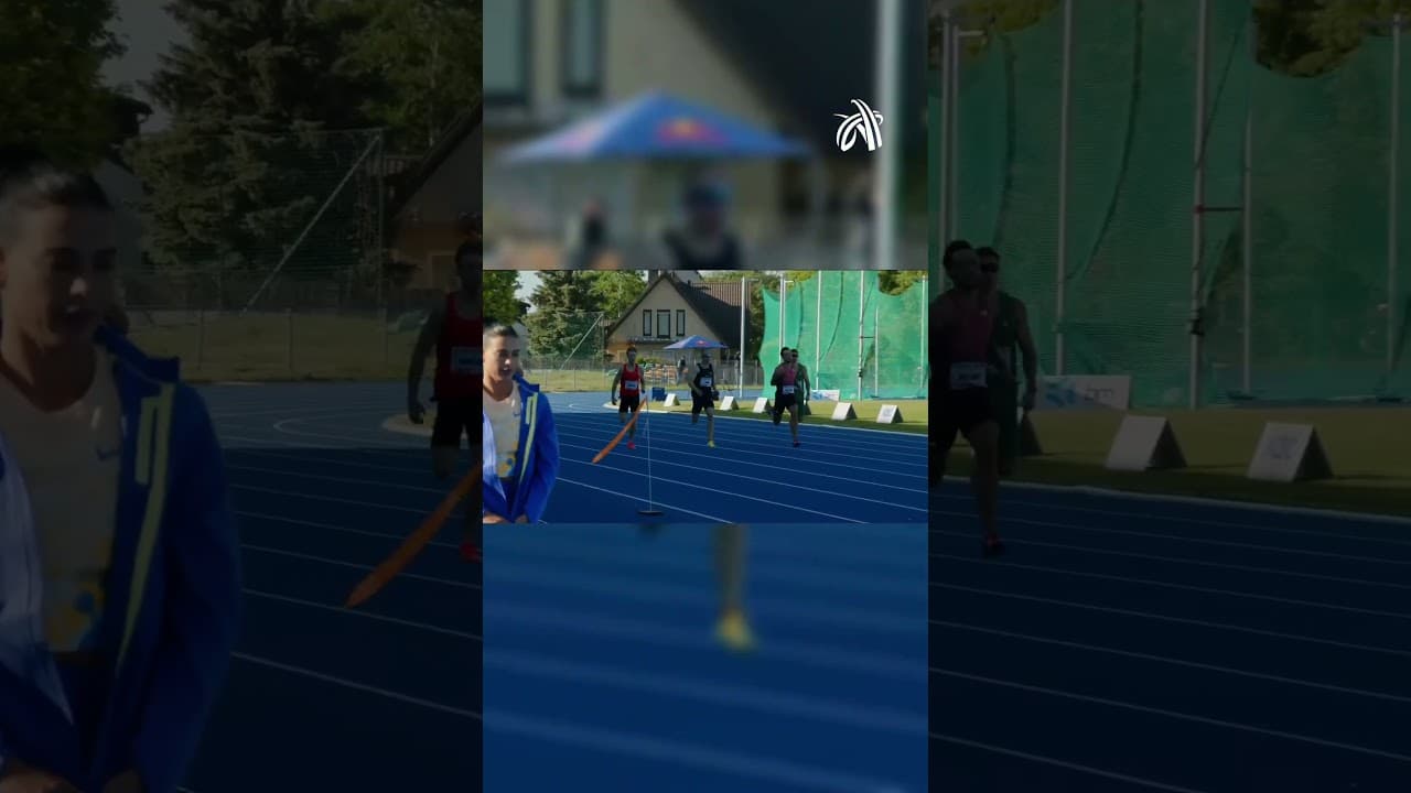 🇩🇪 Felix Jahn finding another gear in the 200m this evening at the Cosma Cup 💨👀