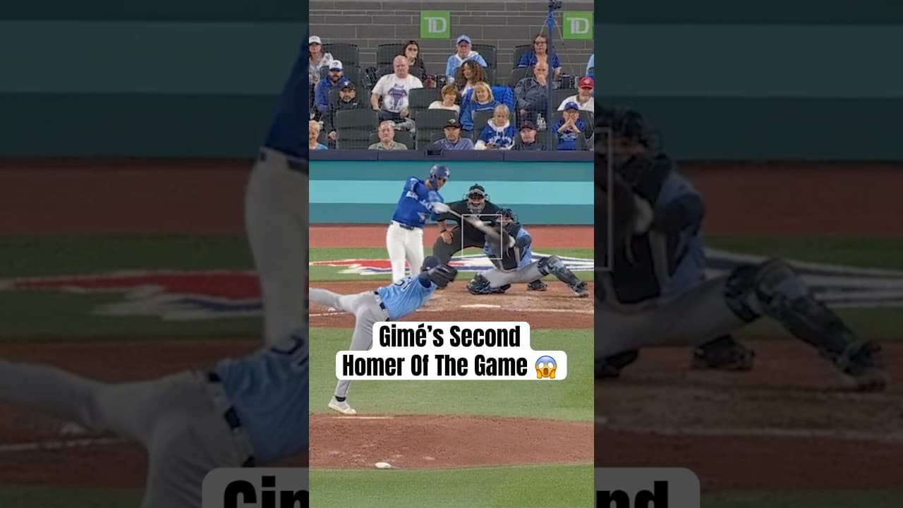 Andrés Giménez drives his 2ND home run of the game 🙌 #MLB #BlueJays