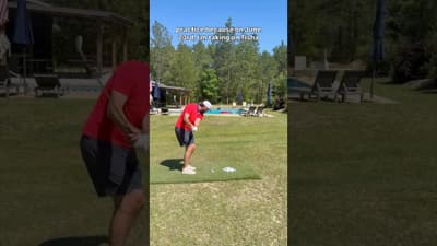 I made a Hole in 1 on a Floating Green! #golf #shorts #travelerschampionship