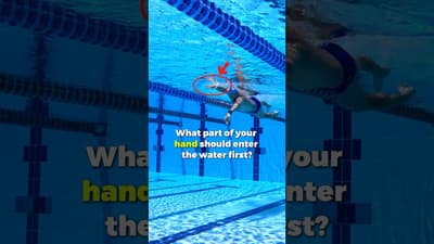 Which finger should enter the water first?