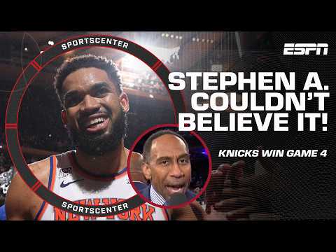 Stephen A. CAN'T BELIEVE the Knicks pulled off the Game 4 comeback vs. the Spurs 😲 | SportsCenter
