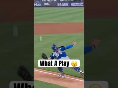 Brandon Valenzuela makes an incredible diving grab 👏 #MLB #BlueJays