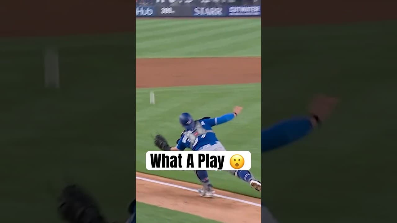 Brandon Valenzuela makes an incredible diving grab 👏 #MLB #BlueJays