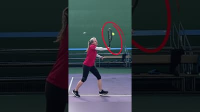 You CAN swing on some volleys #tennis