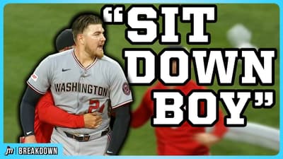 Pitcher gets a helmet thrown at him for shouting at the batter, a breakdown