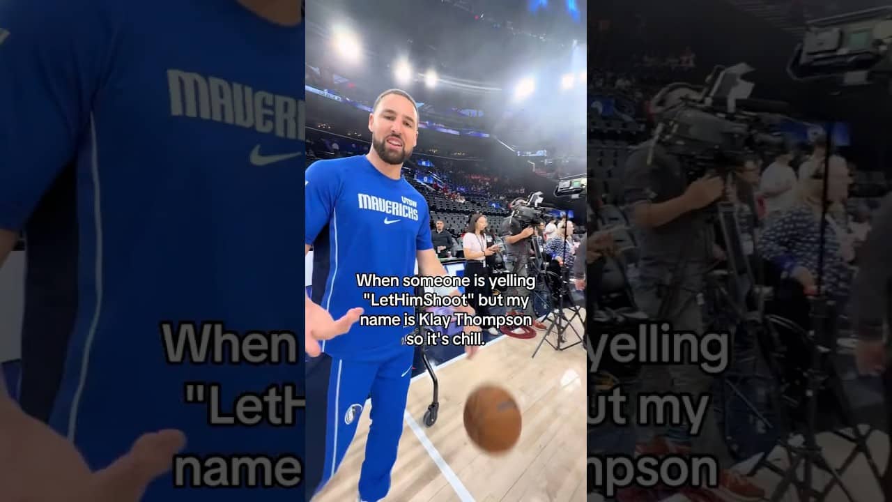 Can't leave him open š #klaythompson #threepointer #dallasmavericks