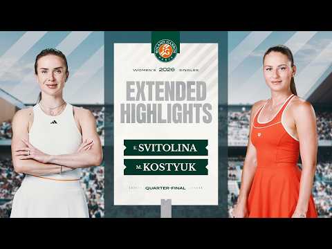 Elina Svtolina vs Marta Kostyuk | Quarter-Final Extended Highlights | Roland-Garros 2026