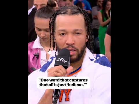 Jalen Brunson following the win in Game 4 š