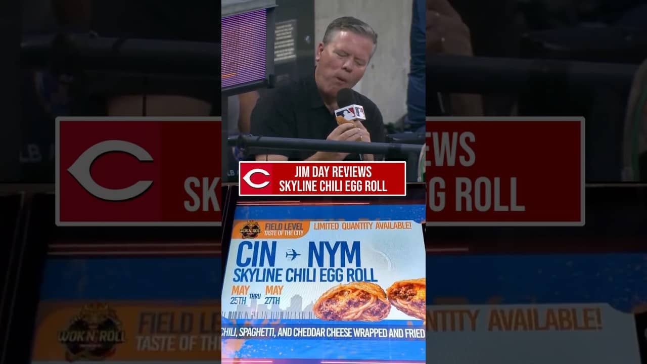 Jim Day Reviews Skyline Chili Egg Role 😂😂😂😂 #Reds #Mets