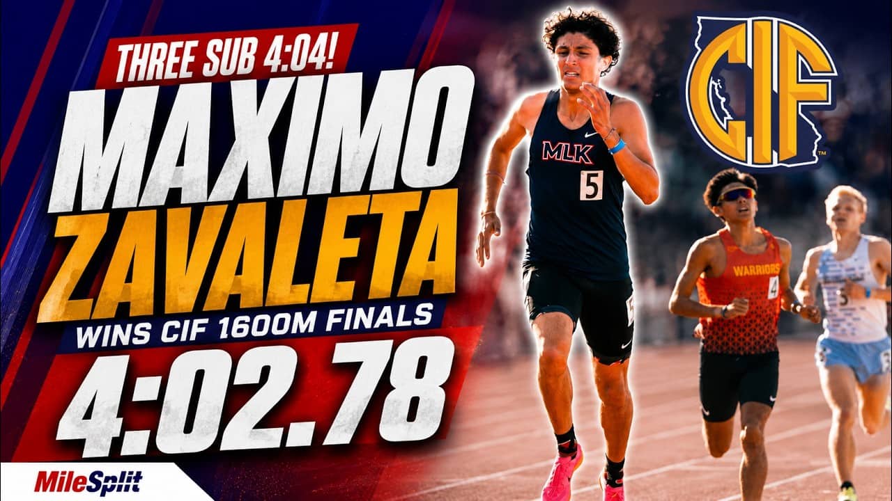 Maximo Zavaleta Wins CIF 1600m Finals in 4:02 78!