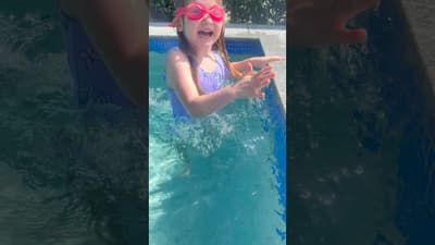 Diving to the bottom of the pool #swimming #pool #swim #waterbaby