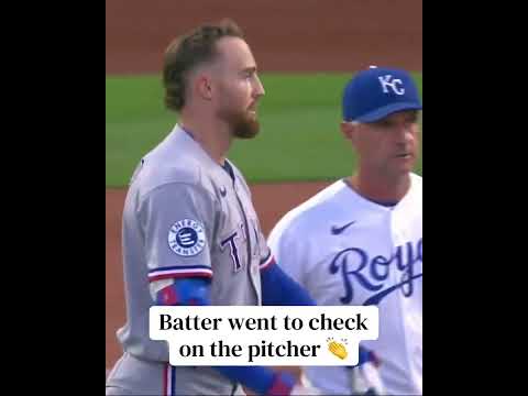 Brandon Nimmo went to see if Seth Lugo was okay after hitting a line drive at his head š