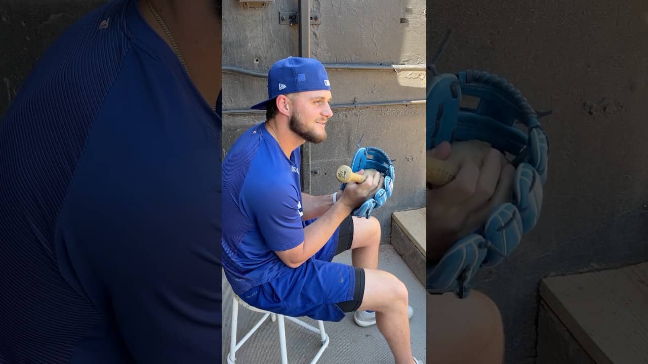 Breaking in your glove with Alex. π #dodgers #sports #losangeles
