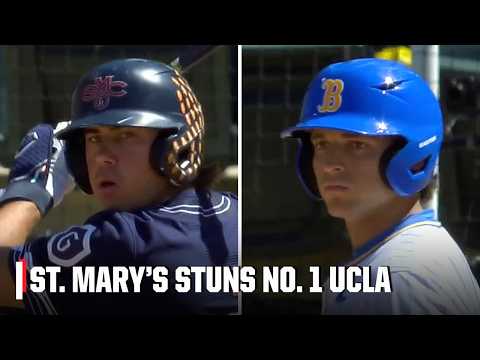 COLLEGE BASEBALL HISTORY 🚨 St. Mary's UPSETS the No. 1 overall seed UCLA in the regional opener 🤯