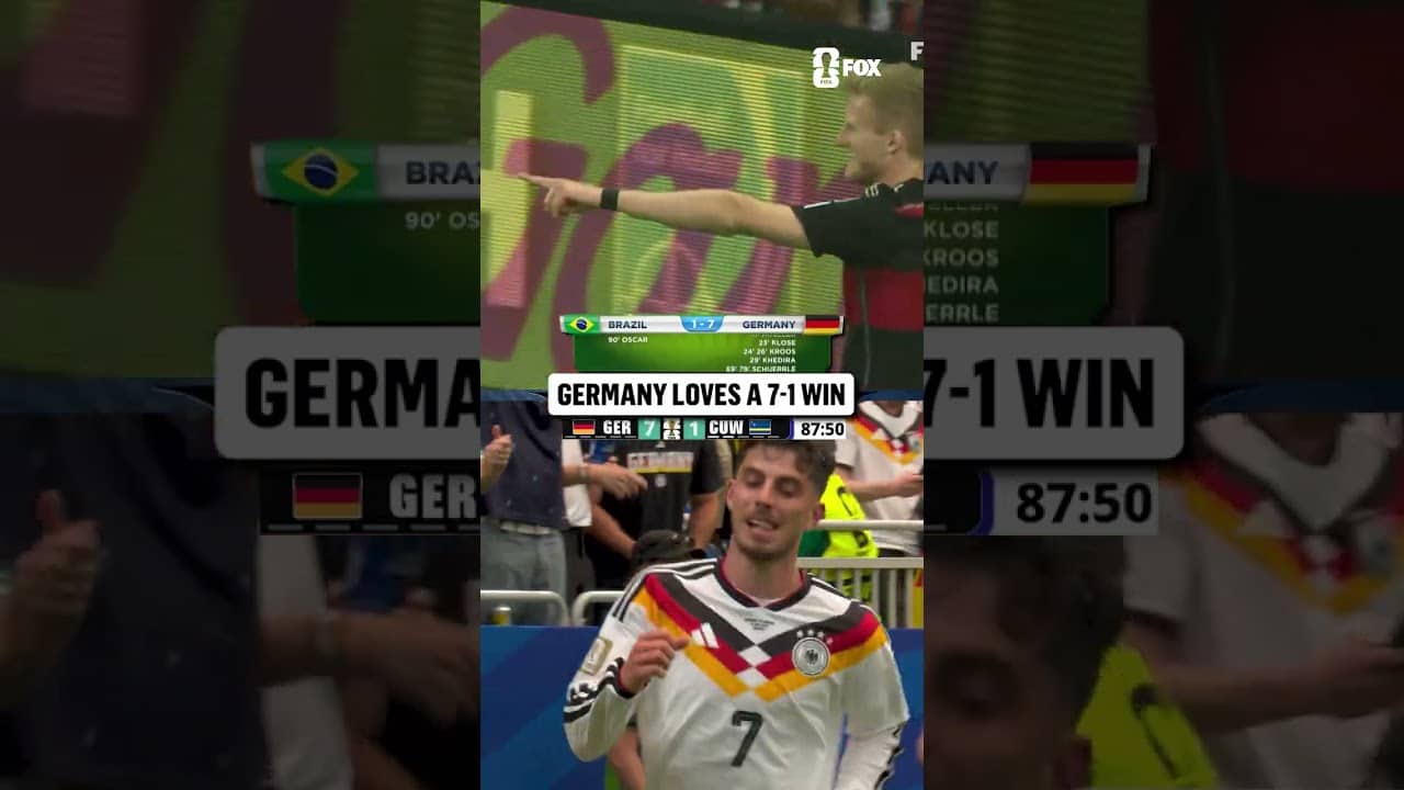 The last time Germany scored 7 in a FIFA World Cup was 2014 against Brazil