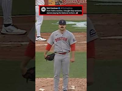 I thought they played the National Anthem but Tolle was just waiting for the ABS challenge 🇺🇸🤣