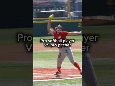 Pro Softball Player vs Pro Baseball Player #baseball #softball