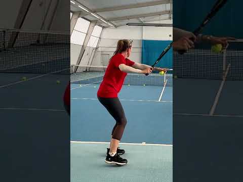 To get around your backhand, use a drop step #tennis