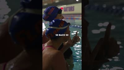 Katie Ledecky coaching Katie & Beisel through warm up 😂#UnfilteredWaters #KatieLedecky #FloridaSwim