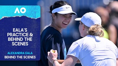 Alexandra Eala Behind--The-Scenes Practice | Australian Open 2026
