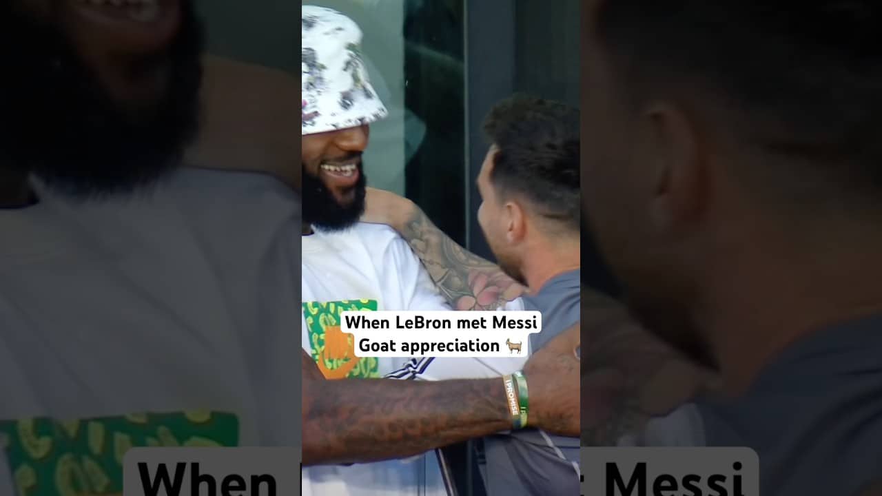 That time LeBron watched Messi in Miami 🐐
