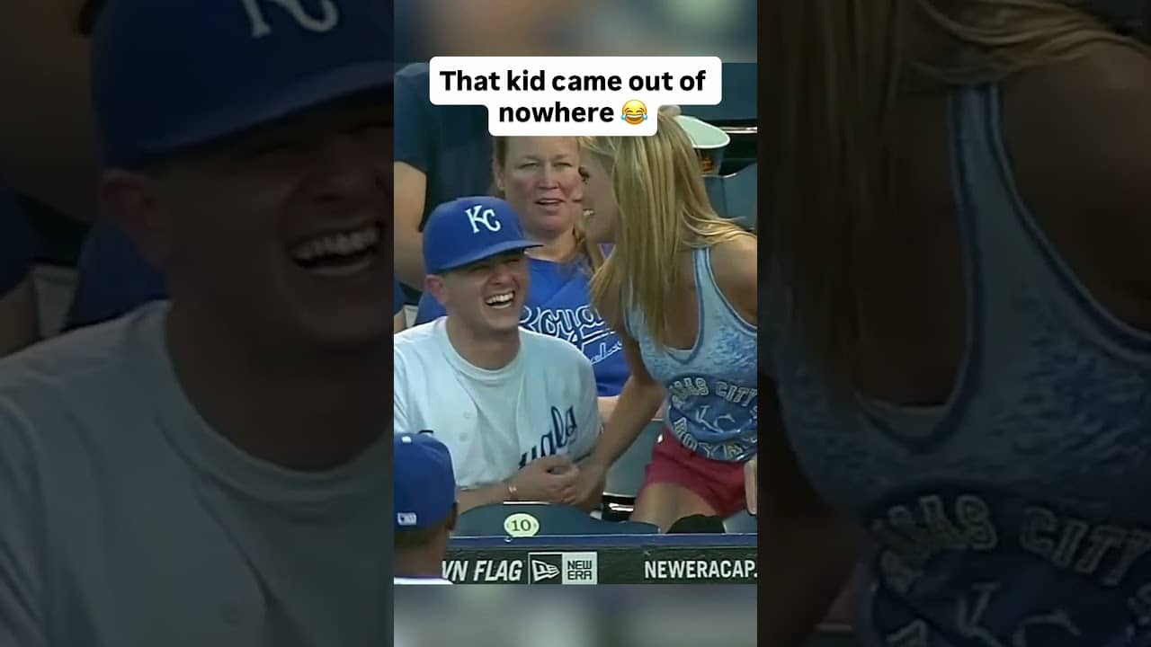 That kid came out of nowhere to steal the ball π€£ #mlb #baseball #royals