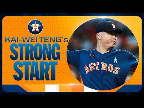 Kai-Wei Teng earns the win after six STRONG innings for the Astros! (4 Ks, 1 BB 🔥)