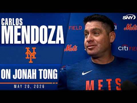 Carlos Mendoza on Jonah Tong's potential to start soon for the Mets: 'He's in play'